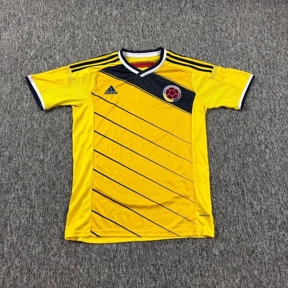 2014 Adidas Colombia National Team Soccer Jersey Shirt Yellow Mens Large